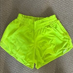 Hotty hot lululemon shorts neon yellow appx size 2 xs